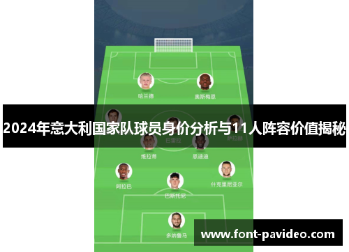 2024年意大利国家队球员身价分析与11人阵容价值揭秘